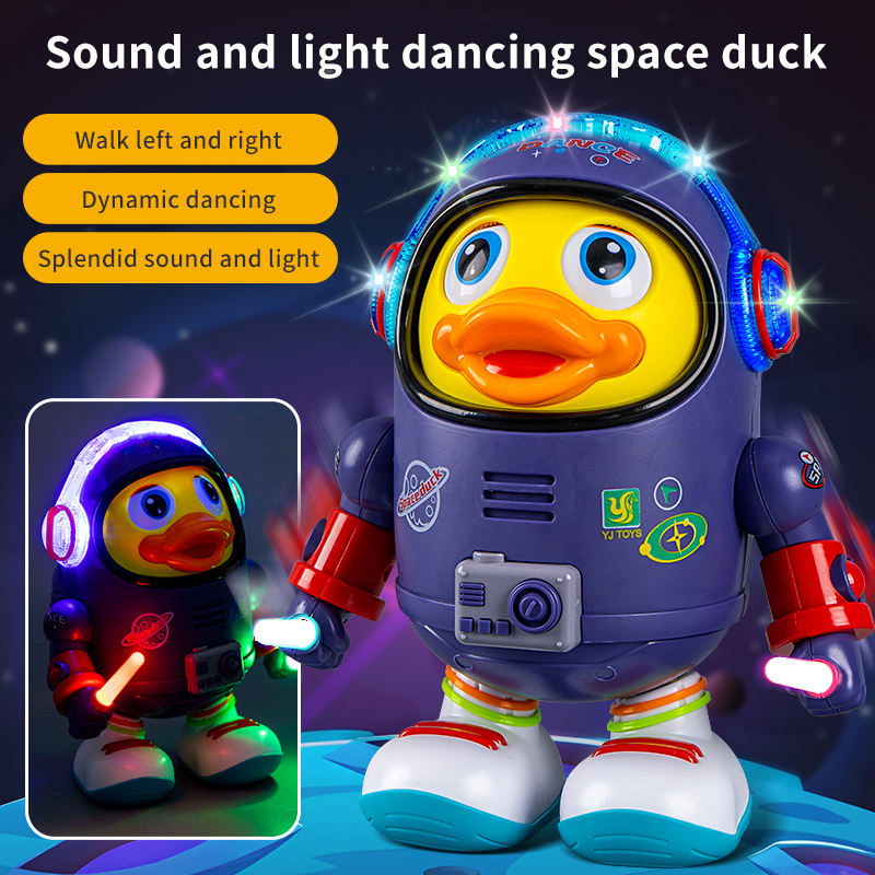 🚀 Space Duck Adventure Toy – Walking, LED Lights & Musical Fun for Kids