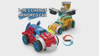 Kids Transforming Car to Robot Toy with Lights & Sound – Pack of 2