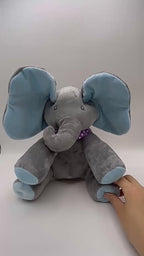 Peekaboo Elephant Plush Toy with Music & Moving Ears