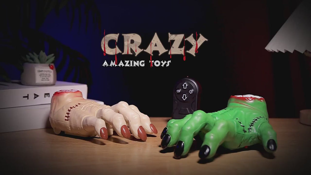 Bring spooky fun to playtime with the RC Crazy Walking Zombie Hand Toy!