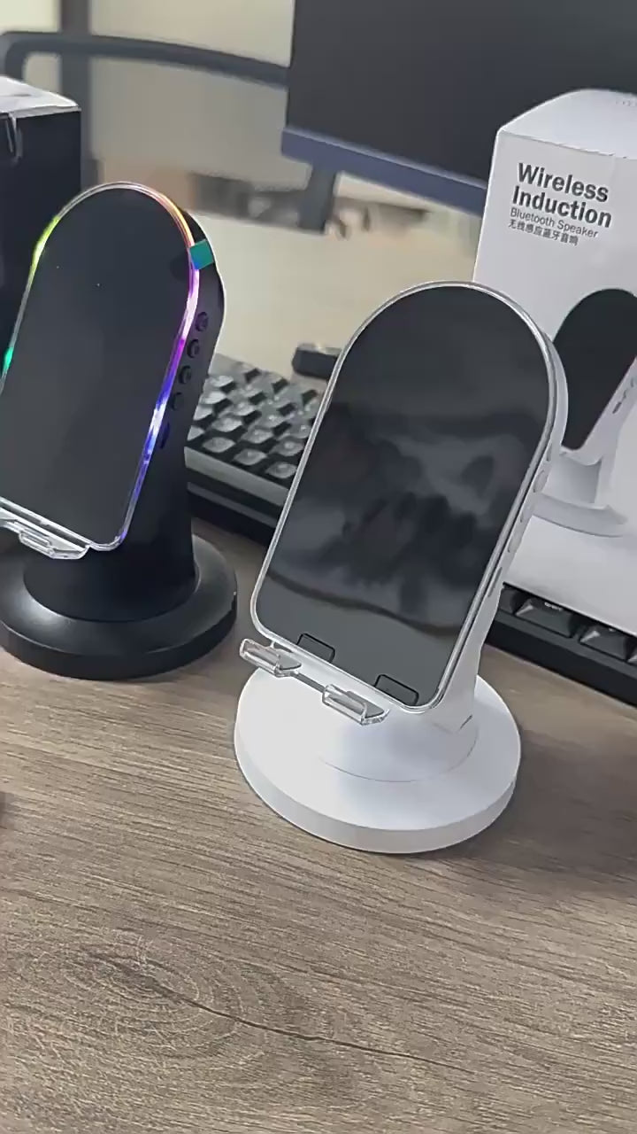 Wireless Induction Bluetooth Speaker Mobile Stand