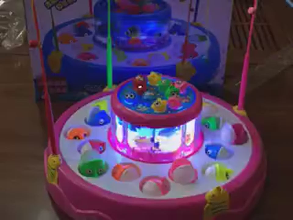 Electric Rotating Fishing Game Toy for Kids