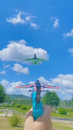 Air Battle Launcher Gun Toy – Foam Glider Plane Shooting Game for Kids