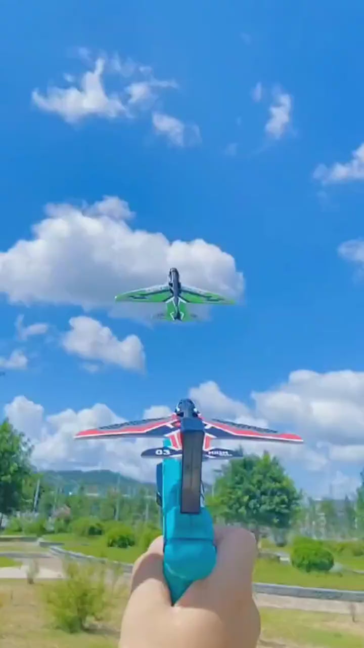Air Battle Launcher Gun Toy – Foam Glider Plane Shooting Game for Kids