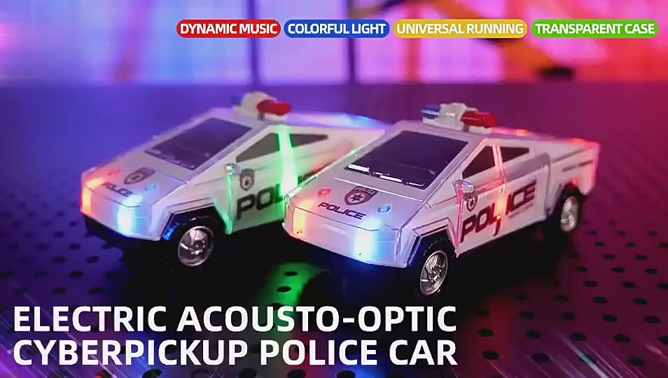Futuristic Police Car Toy with Flashing Lights